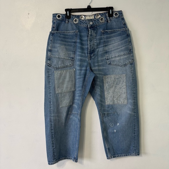 We The Free Moxie Pull On Barrel Jeans Free People - Picture 2 of 6